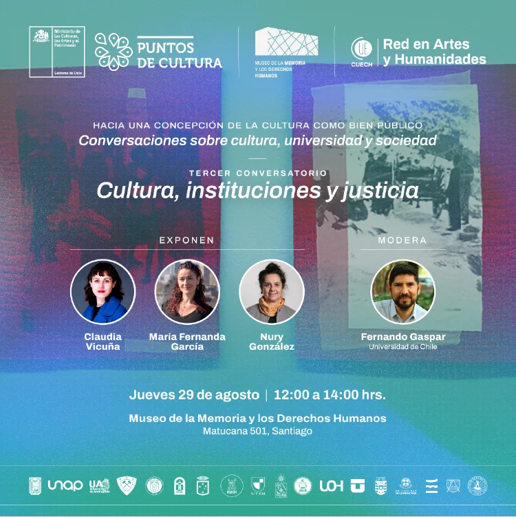 invitacion tercer conversatorio, cultura, intituciones y justicia